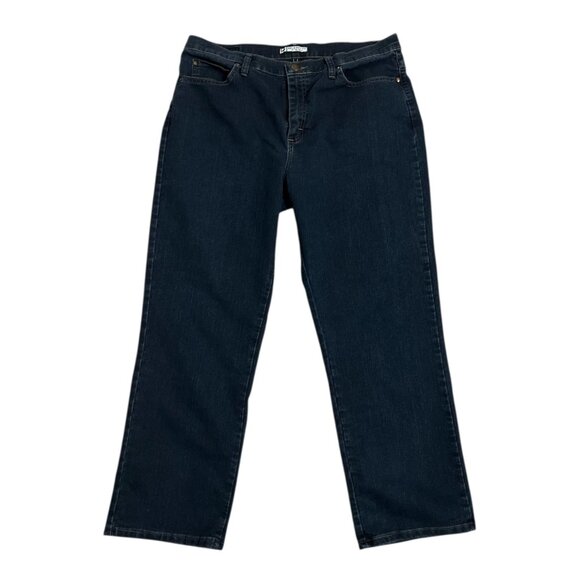 Lee Relaxed Fit Straight Leg Jeans Women's Size 16 SHORT Dark Blue Style 3051867 - Picture 1 of 7